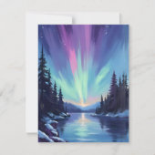 Aurora Borealis | Waterverfkaart Noorderlicht (Voorkant)