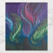 Aurora Borealis Wijn Etiket (Enkel label)