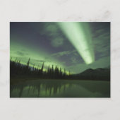 Aurora borealis worden gereflecteerd in toendra vi briefkaart (Voorkant)