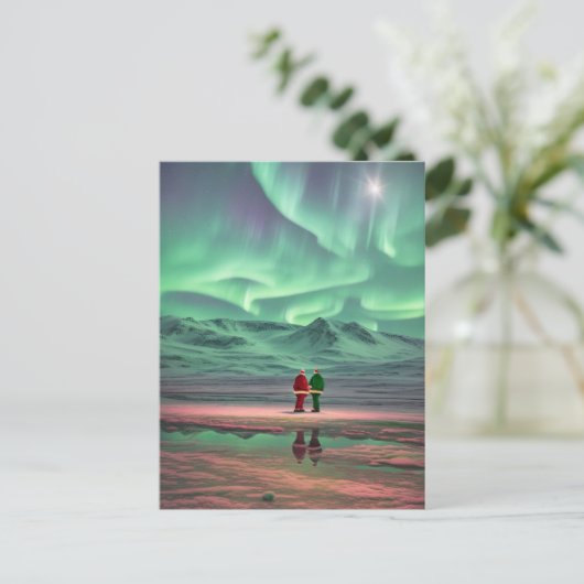 Aurora Christmas Briefkaart (Staand voorkant)