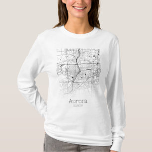 Aurora City Map T-shirt