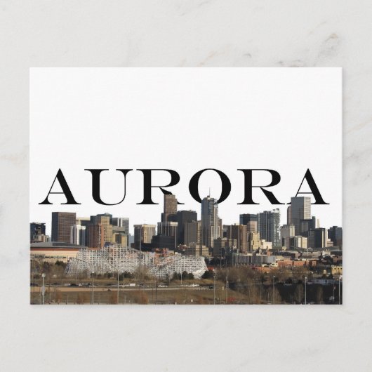Aurora CO Skyline met Aurora in het Briefkaart Sky (Voorkant)