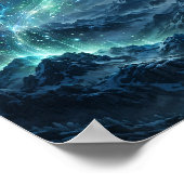 Aurora Code — Noorderlicht Digitale Hemelkunst Poster (Hoek)