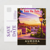 Aurora Colorado Bergzicht Trouw Uitnodiging (Voorkant / Achterkant)