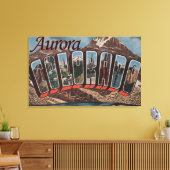 Aurora, Colorado - grote letterscènes Canvas Afdruk (Insitu (Woonkamer))