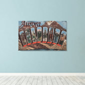 Aurora, Colorado - grote letterscènes Canvas Afdruk (Insitu (Houten vloer))