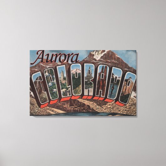 Aurora, Colorado - grote letterscènes Canvas Afdruk (Voorkant)