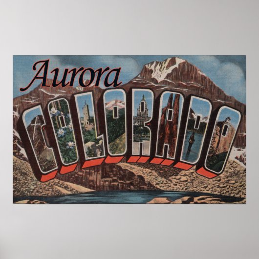 Aurora, Colorado - grote letterscènes Poster (Voorkant)