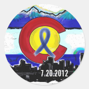 Aurora Colorado memorial staat vlag stickers