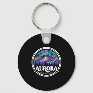 Aurora colorado rotsige bergen co skiën winter sleutelhanger