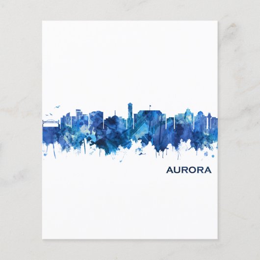 Aurora Colorado Skyline Blue Flyer (Voorkant)