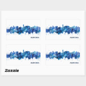 Aurora Colorado Skyline Blue Rechthoekige Sticker (Vel)