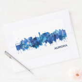 Aurora Colorado Skyline Blue Rechthoekige Sticker (Envelop)