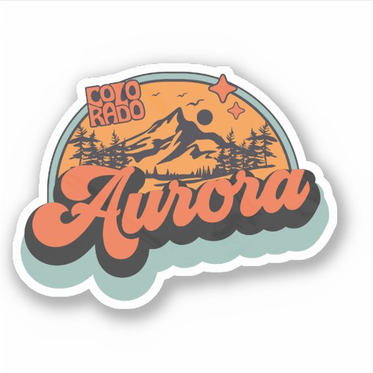 Aurora, Colorado Sticker (Voorkant)