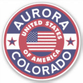 AURORA, Colorado Sticker (Voorkant)