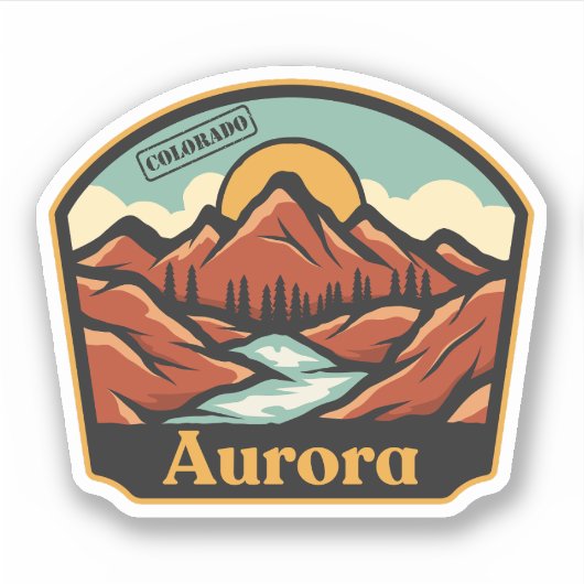 Aurora, Colorado Sticker (Voorkant)