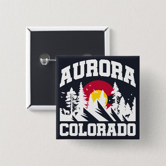 Aurora, Colorado Vierkante Button 5,1 Cm (Voorkant /achterkant)