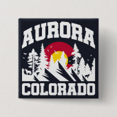 Aurora, Colorado Vierkante Button 5,1 Cm (Voorkant)