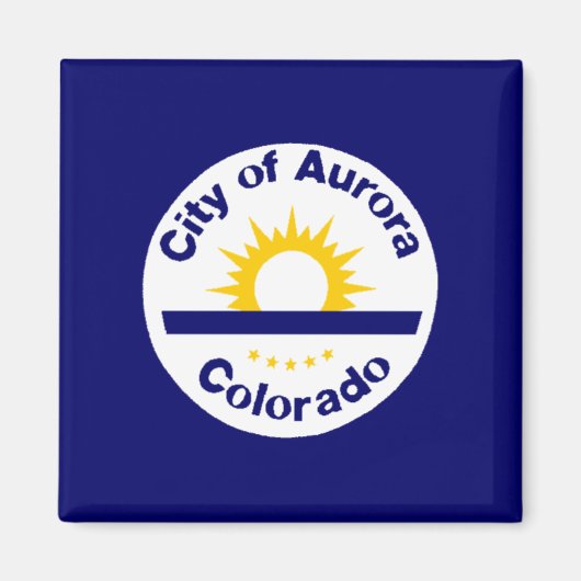 Aurora, Colorado Vlag Magneet (Voorkant)