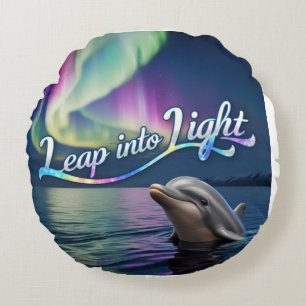 Aurora Dolphin: Spring in het licht Rond Kussen