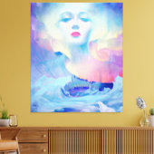 Aurora door Clive Henry blauw Canvas Afdruk (Insitu (Woonkamer))