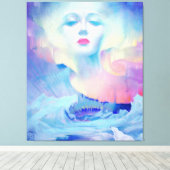 Aurora door Clive Henry blauw Canvas Afdruk (Insitu (Houten vloer))