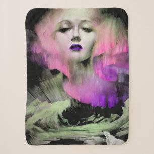 Aurora door Clive Henry roze paarse nacht Sherpa Deken