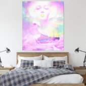 Aurora door Clive Henry roze pastels Canvas Afdruk (Insitu (Slaapkamer))