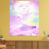 Aurora door Clive Henry roze pastels Canvas Afdruk (Insitu (Woonkamer))