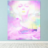 Aurora door Clive Henry roze pastels Canvas Afdruk (Insitu (Houten vloer))