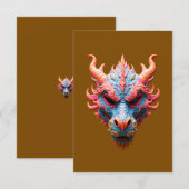 Aurora Dragon Mask Bedankkaart (Voorkant / Achterkant)