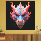 Aurora Dragon Mask Canvas Afdruk (Insitu (Woonkamer))