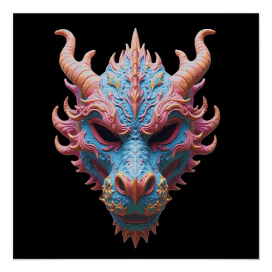 Aurora Dragon Mask Perfect Poster (Voorkant)
