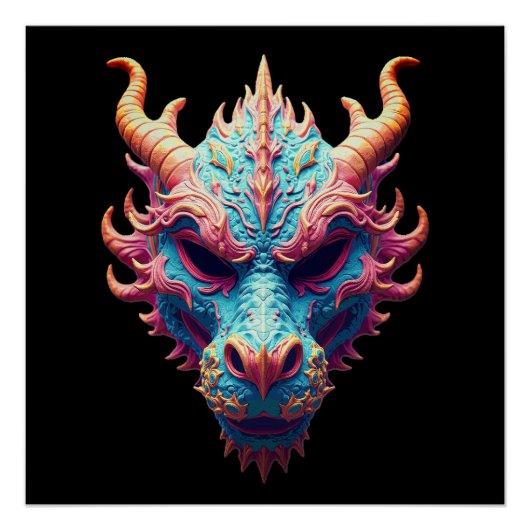 Aurora Dragon Mask Perfect Poster (Voorkant)