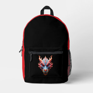 Aurora Drakon Masker Bedrukte Rugzak