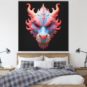 Aurora Drakon Masker Canvas Afdruk (Insitu (Slaapkamer))