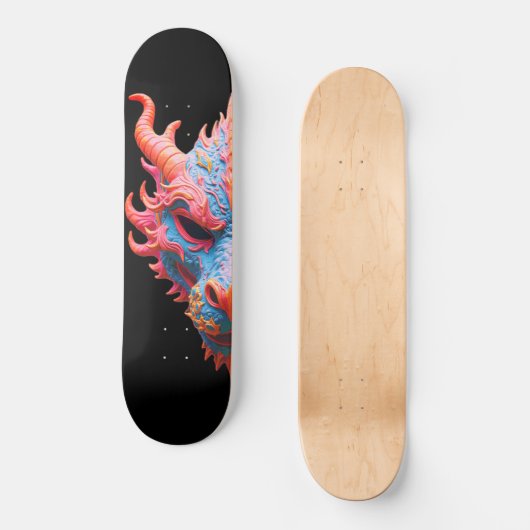 Aurora Drakon Masker Persoonlijk Skateboard (Voorkant)