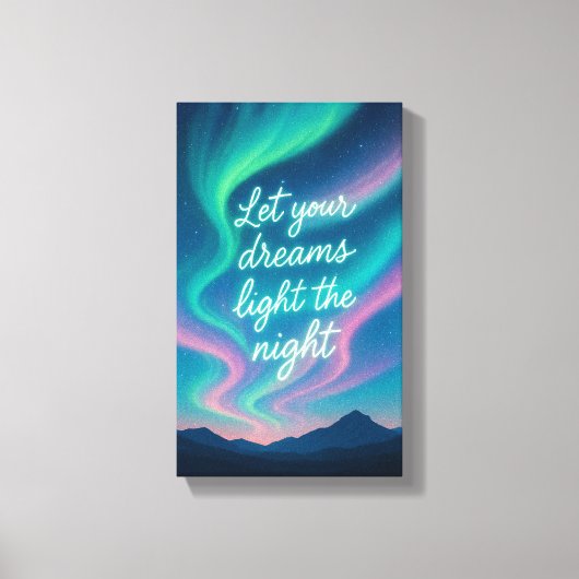 Aurora Dreams Muurkunst | Het noorderlicht geïnspi Canvas Afdruk (Voorkant)