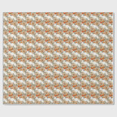 Aurora Elegantie: Sinaasappel & Goud Cadeaupapier (Vlak)