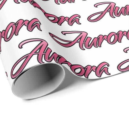 Aurora faded pink personalisiertes Geschenkpapier Cadeaupapier (Rol Hoek)