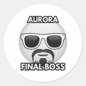 Aurora Final Boss Cool Emoji Sticker (Voorkant)