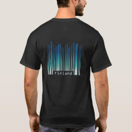 Aurora Finland 3 Back Basic Donkere T-Shirt