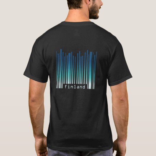 Aurora Finland 3 Back Basic Donkere T-Shirt (Achterkant)