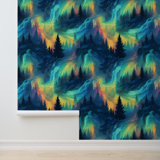 Aurora Forest Behang