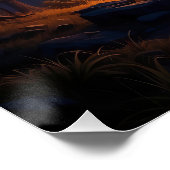 Aurora Forest Explorer - Cosmic Night Sky Artwork Perfect Poster (Hoek)