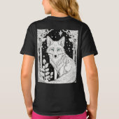 Aurora Fox Kinder Kleurstof T-shirt - Zwart & Wit (Achterkant)