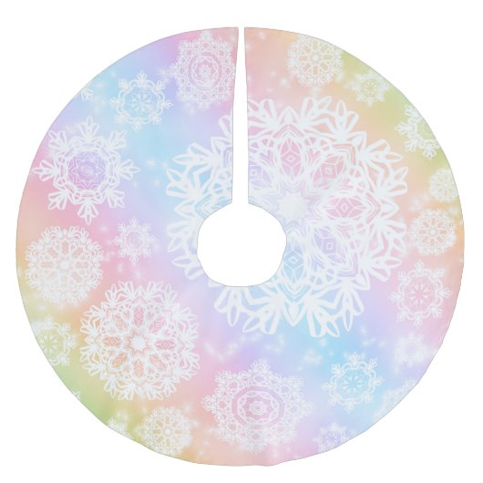 Aurora Frost Tree Skirt Kerstboom Rok (Voorkant)