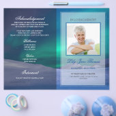 Aurora Funeral Programme Memorial Ceremony Program Flyer (Enkel)