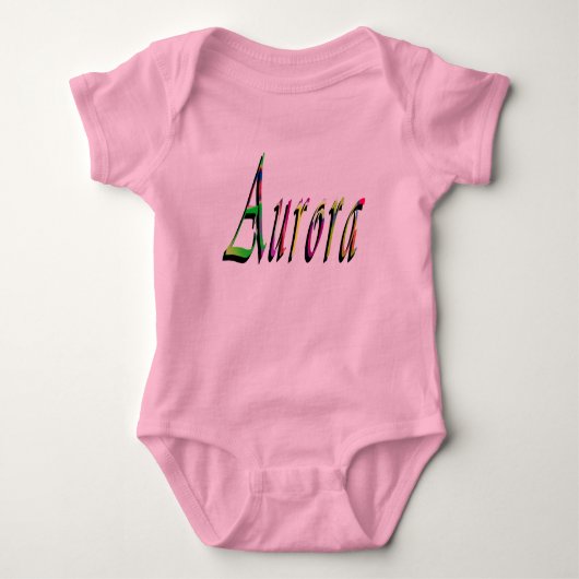 Aurora Girls Name Logo, Baby Bodysuit (Voorkant)
