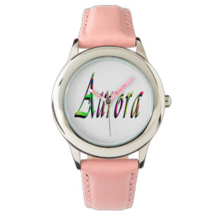 Aurora Girls Name Logo, Horloge